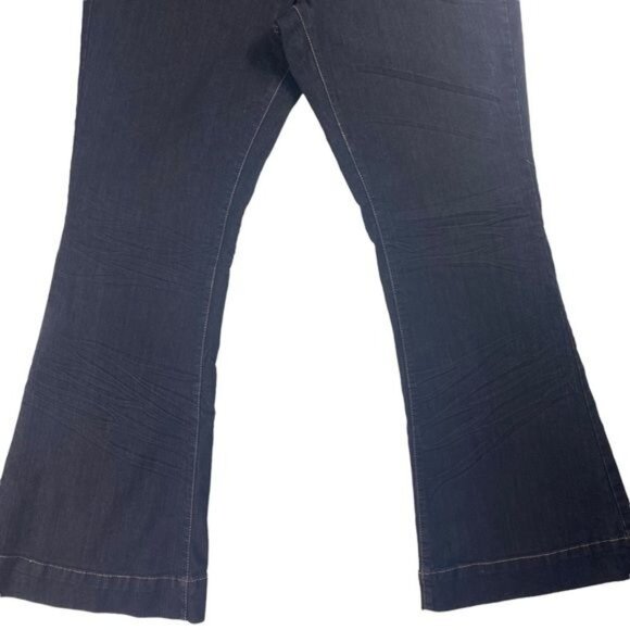 Ashley Stewart Plus Size Wide Leg Jeans w/Leopard Printed Belt Size (16) - Picture 5 of 11